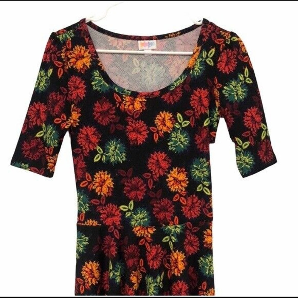 LulaRoe bright floral Nicole dress